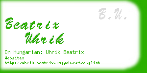 beatrix uhrik business card